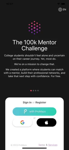 100k Mentor Challenge Screen 1