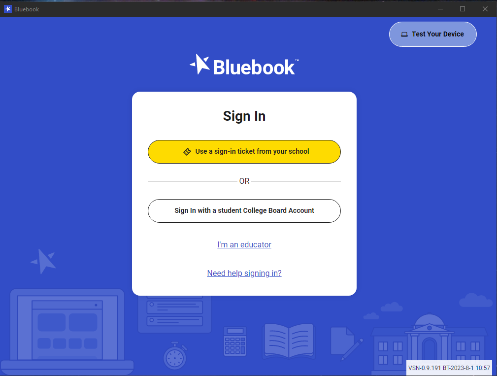 Bluebook Login