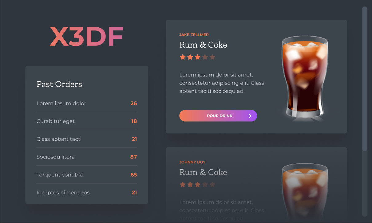 Mr. Bartender App Screen